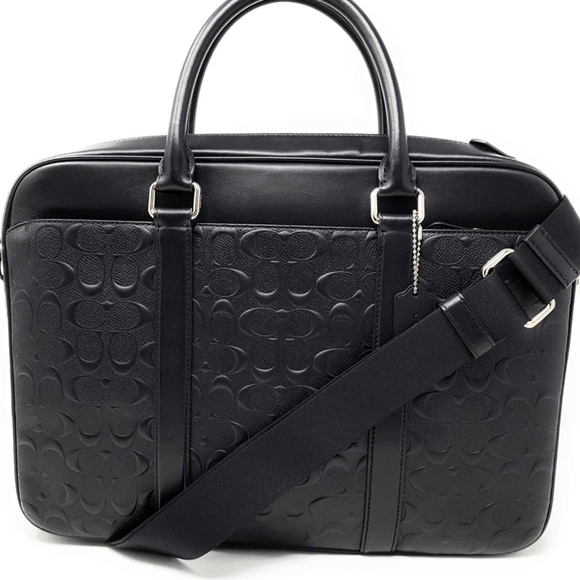 NWT Coach Signature Laptop Briefcase Bag NWT Designer Rare style Embossed - Picture 8 of 9